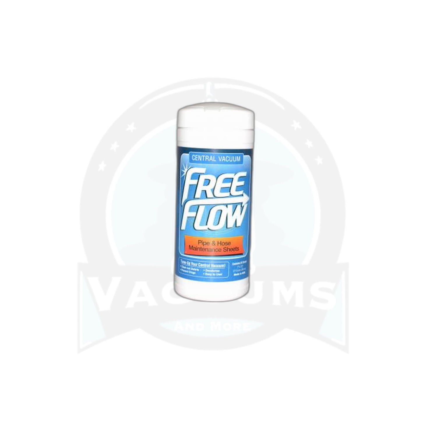 Free Flow Central Vacuum Maintenance Cloths (25 Pack) - Cleans and Deodorizes - Fit All