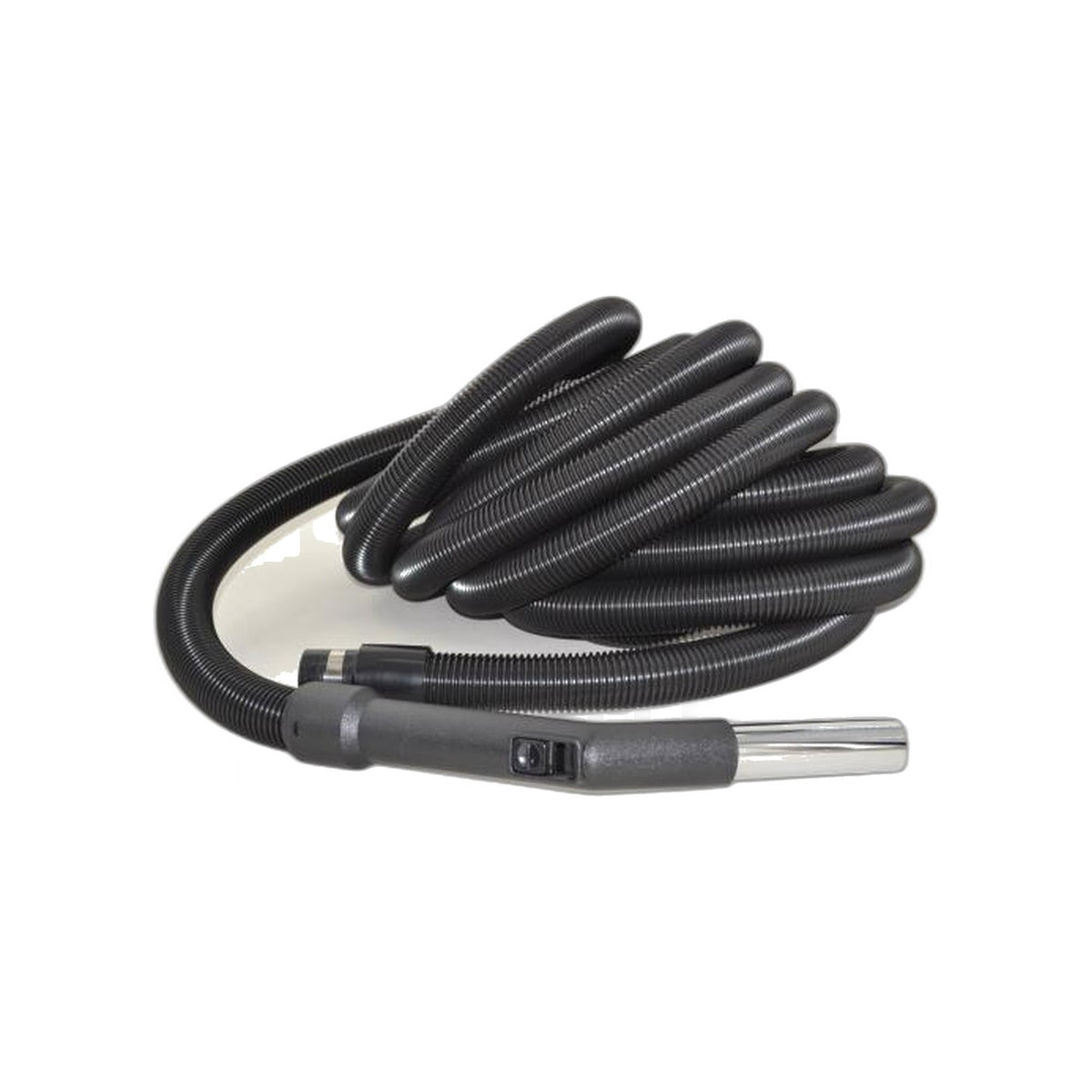 Universal Central Vacuum Hose 30-Foot Crushproof Black - Fit All