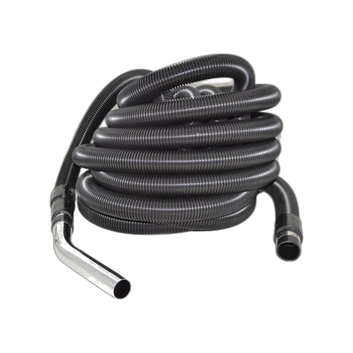 Central Vacuum 35-Foot Crushproof Complete Hose - Black