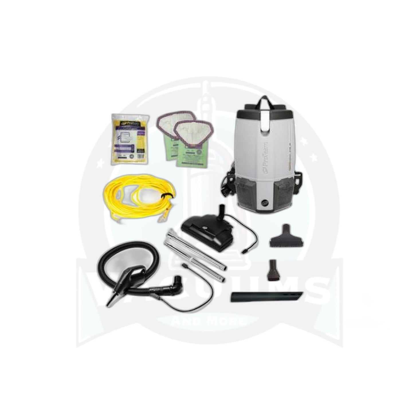 ProTeam ProVac FS6 - 6 Qt Backpack Vacuum with Commercial Power Nozzle Kit - Wessel
