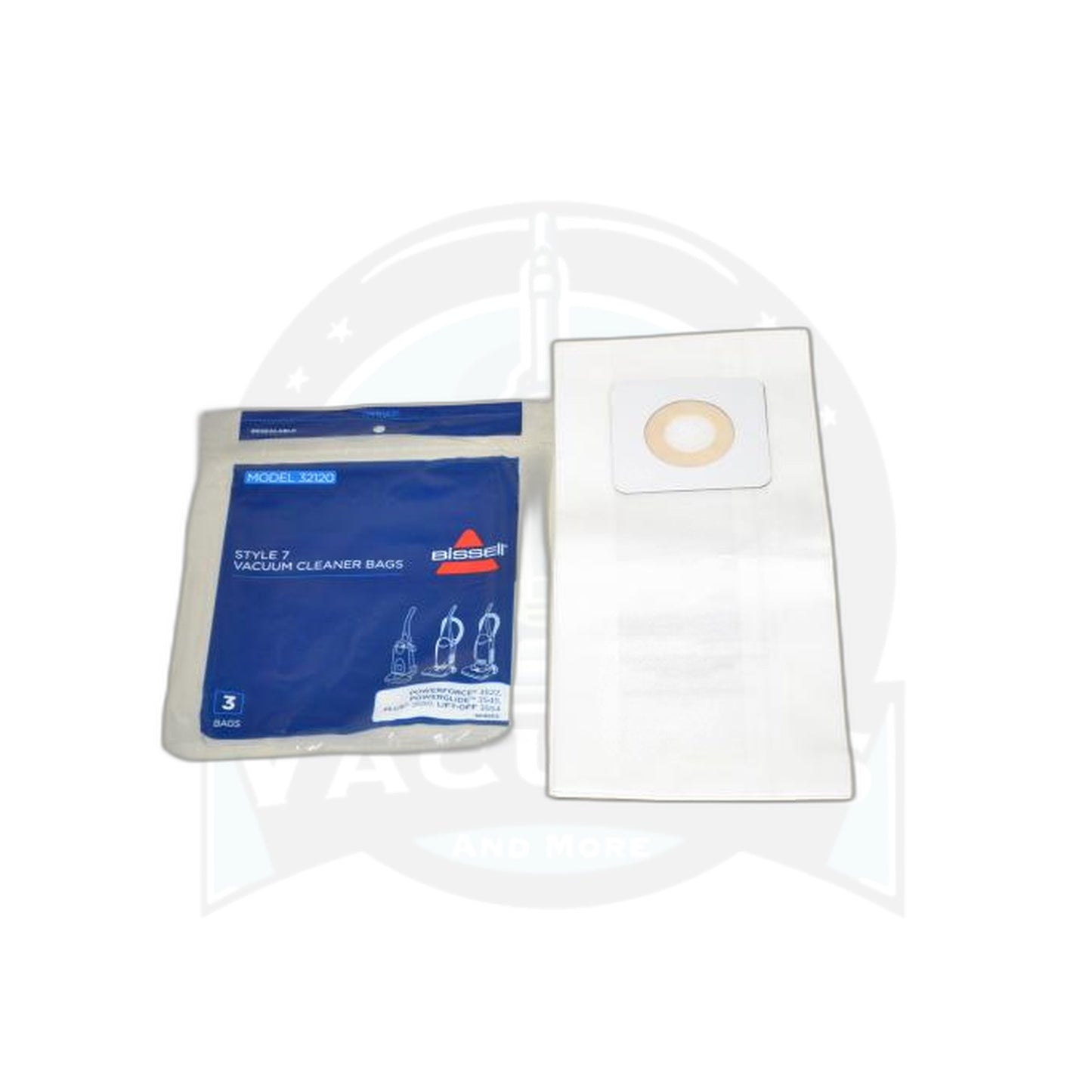 Upright Paper Bags - Bissell Style 7, 3 Pack 2-Ply - Bissell