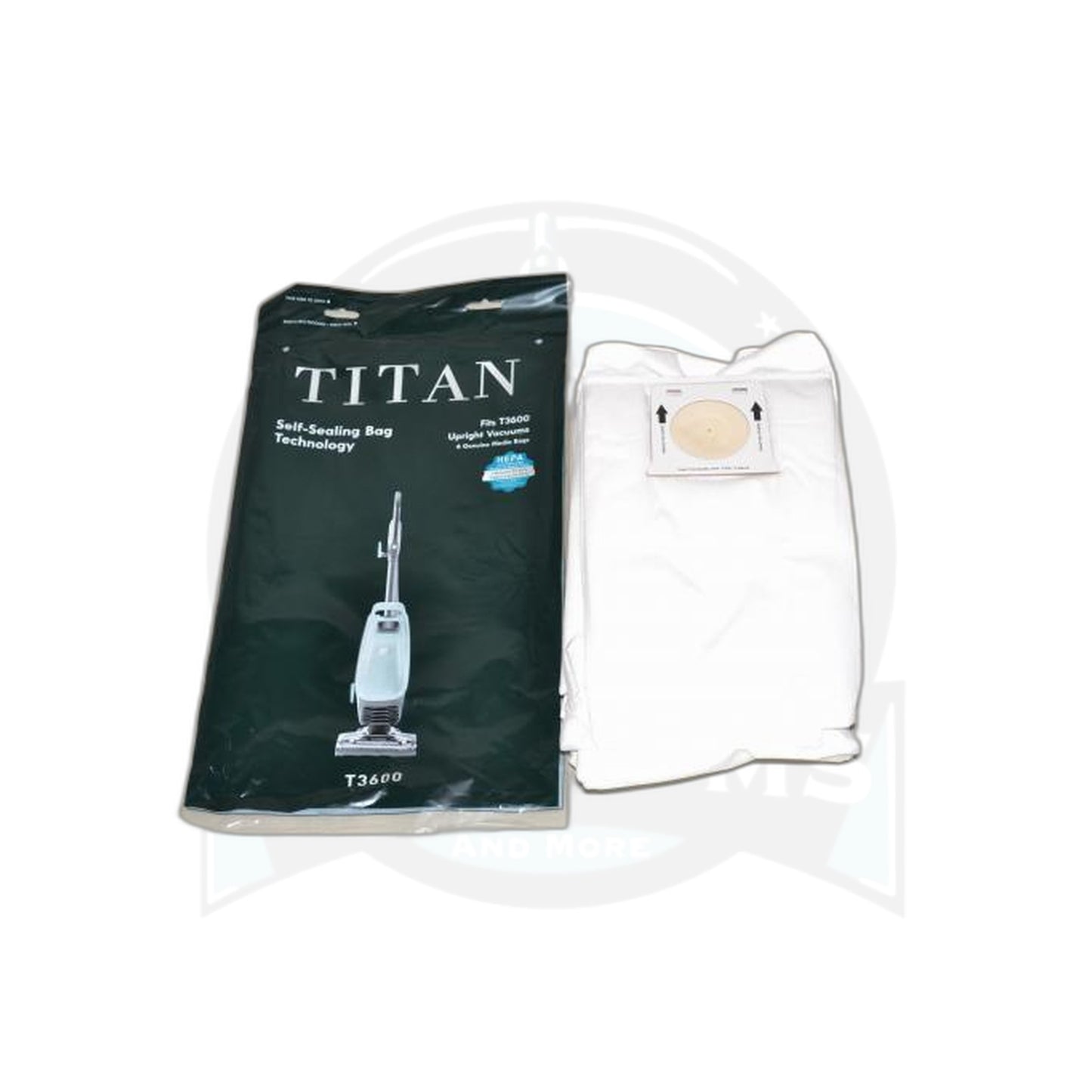 Titan HEPA Vacuum Bags - T3600 Swivel Lift Off, 6-Pack (Self-Sealing) - Titan