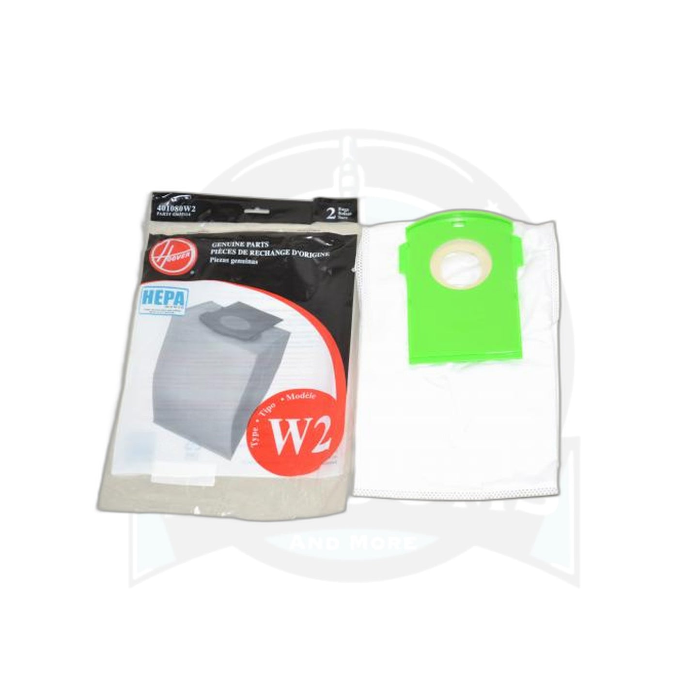 Hoover HEPA W2 Upright Paper Bags - 2 Pack, Windtunnel 2 - Hoover