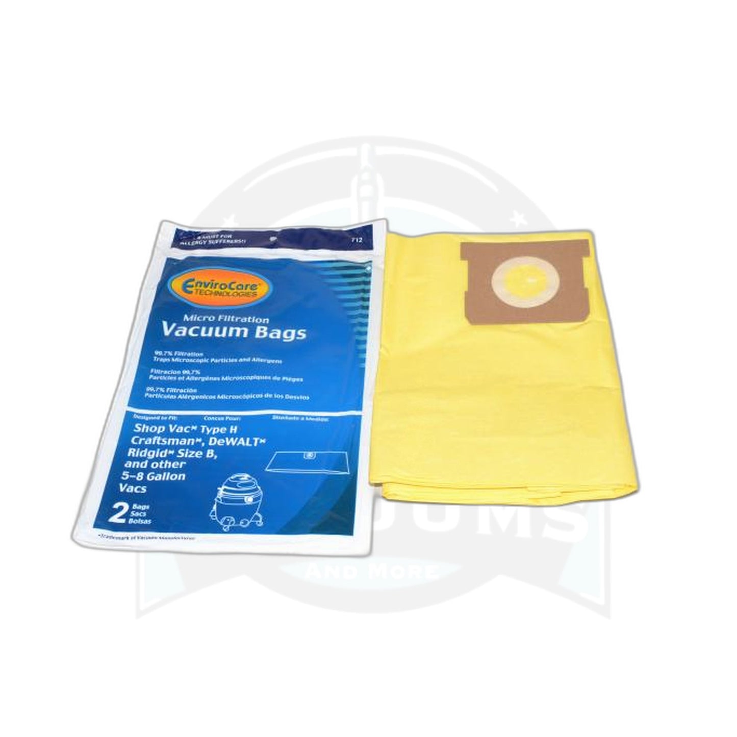 Micro-Filtration Paper Bags - Shop-Vac 5-8 Gallon (2-Pack)