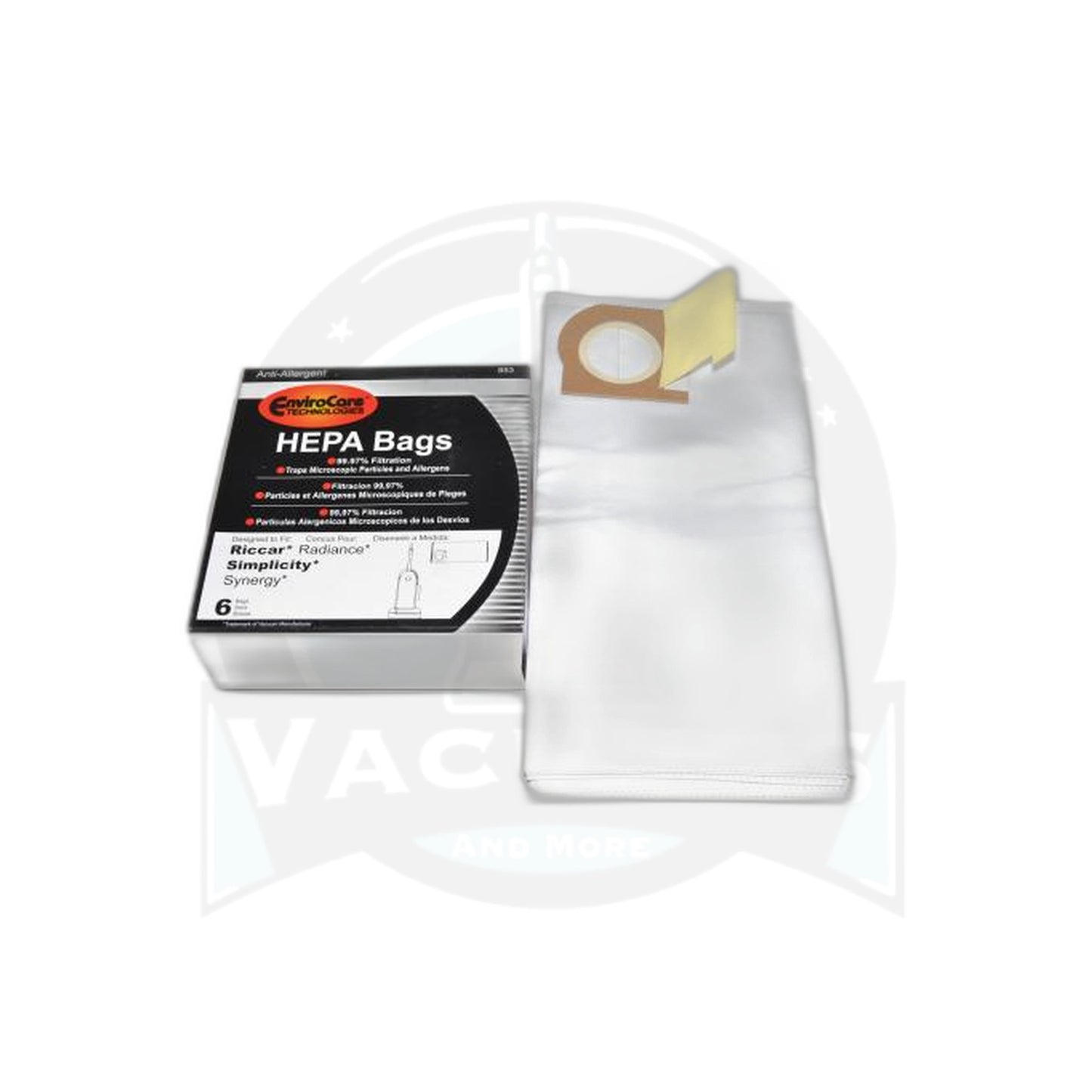 Riccar / Simplicity / Synergy X-Style Filtrete Upright Bags (6-Pack) - Riccar
