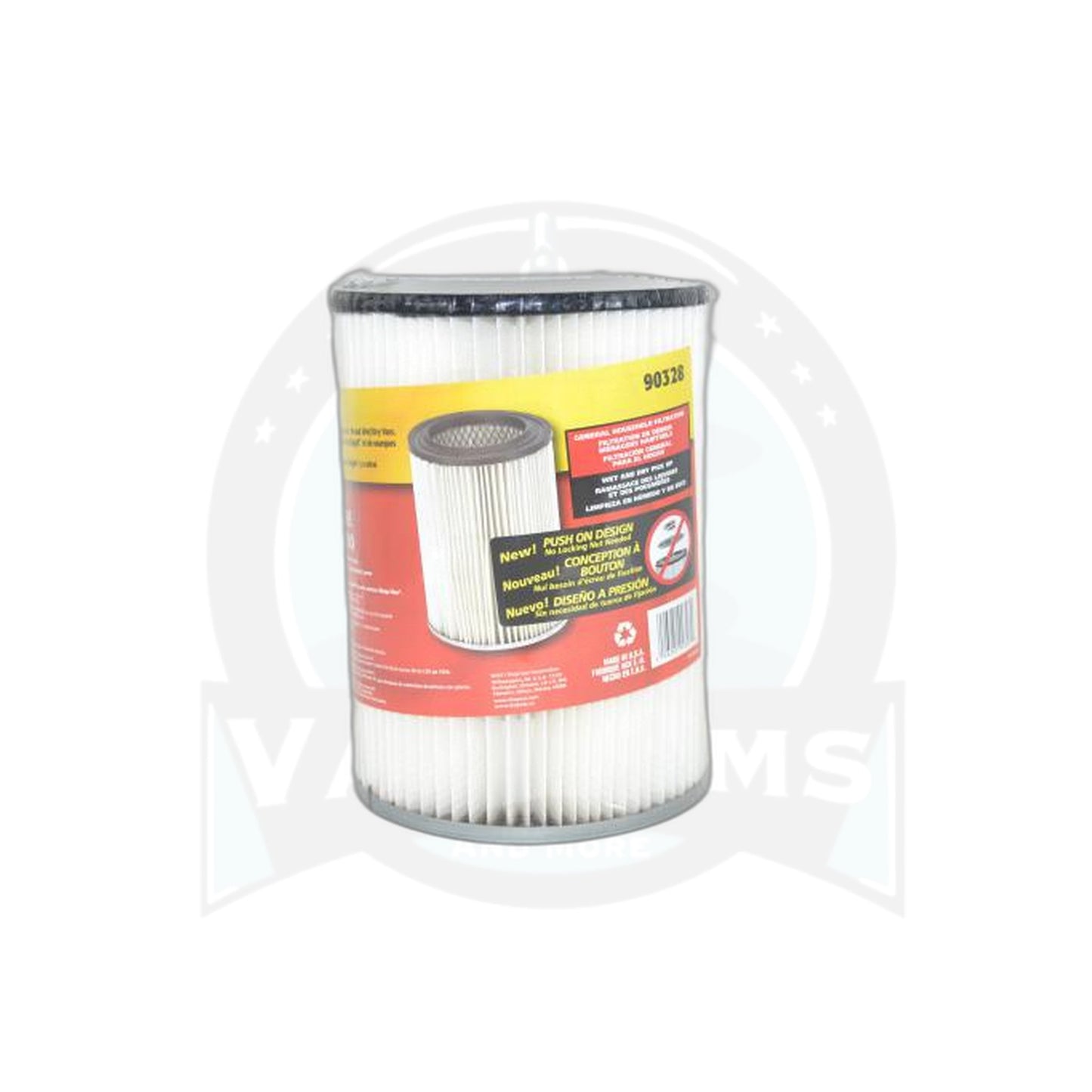 Shop-Vac Wet/Dry Cartridge Filter - Also Fits Ridgid - Shop-Vac