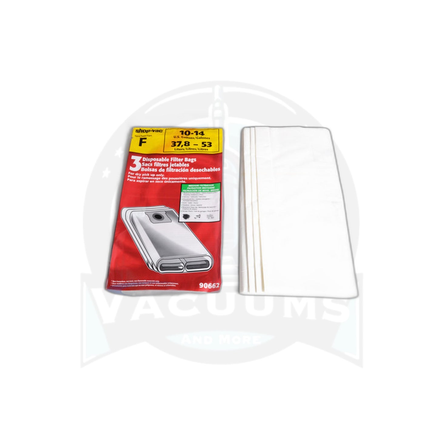 Shop-Vacuum Catch Bags - 10/12/14 Gallon, 3 Pack - ShopVac