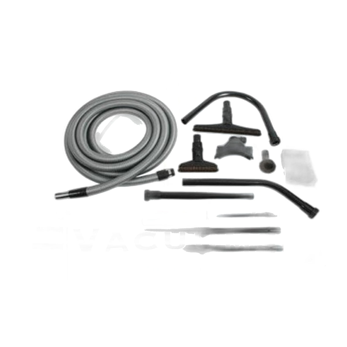 Hi-Reach Central Vac Kit, 30' Hose, Up to 25' Reach w/ Wands & Tools