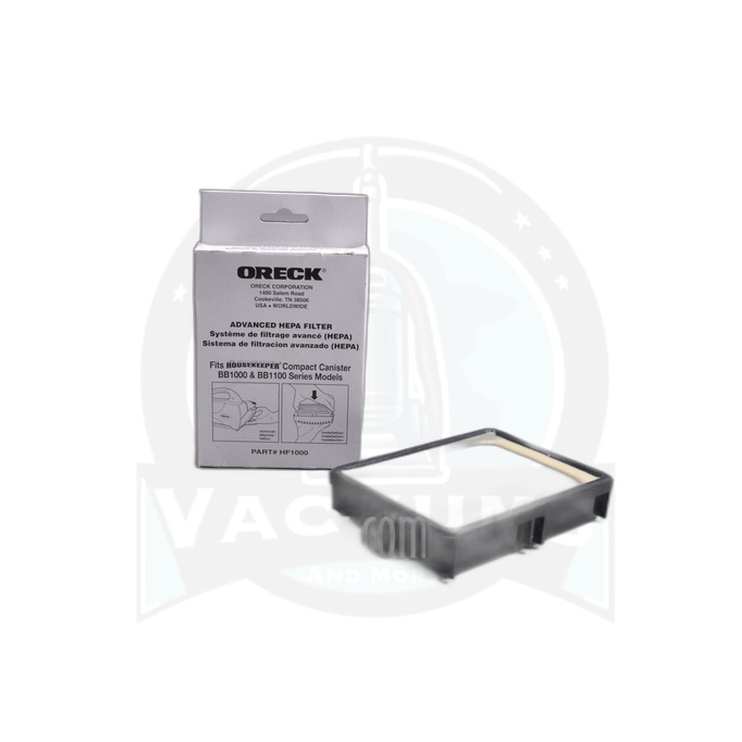 HEPA Filter - Oreck Buster B 1000 / CC1600 - Oreck