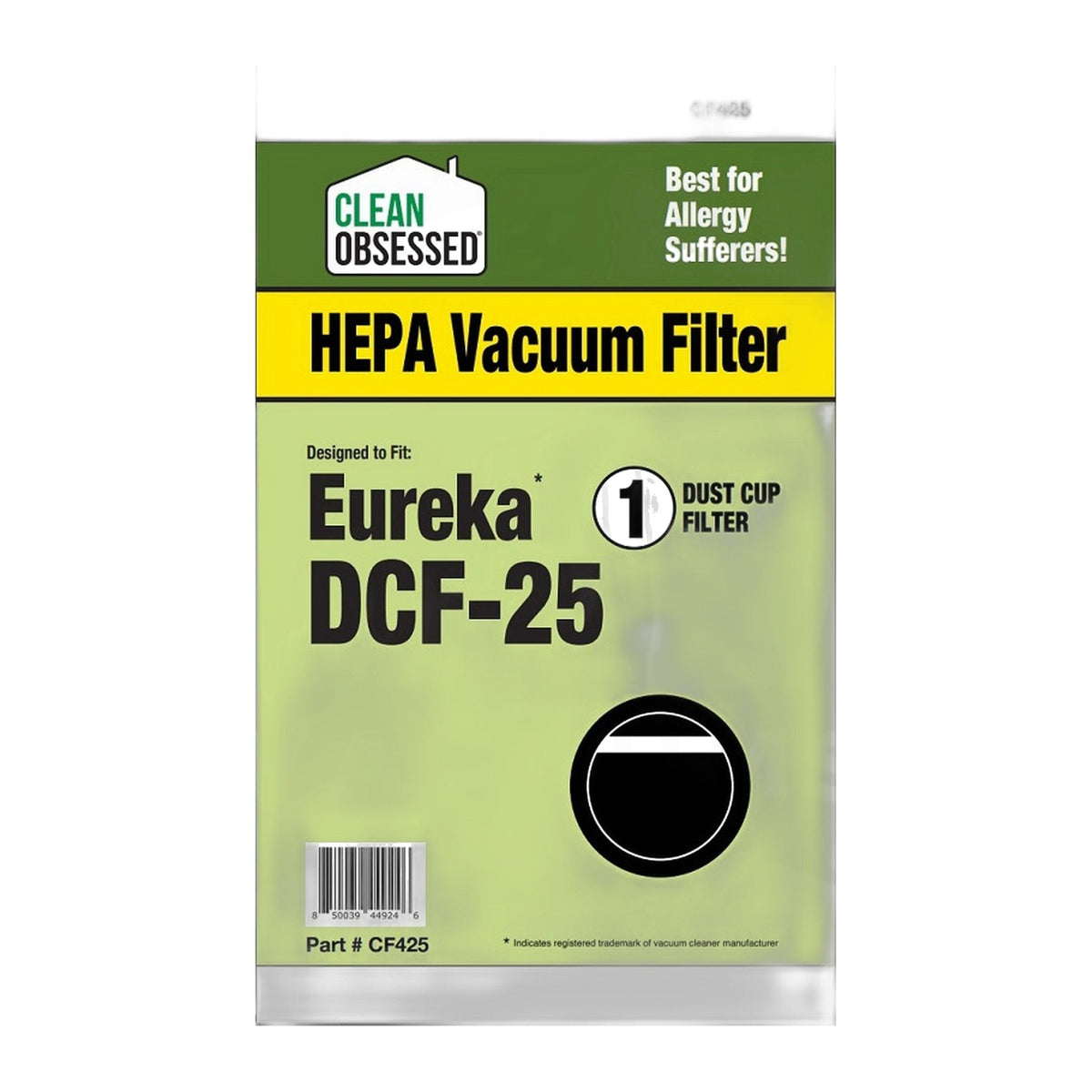 Clean Obsessed DCF-25 Filter for Eureka AirSpeed AS Series & 5400