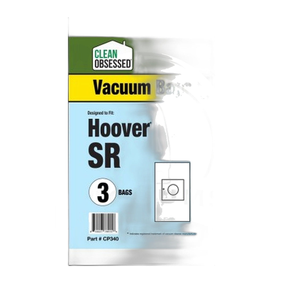 Clean Obsessed Hoover Type SR Micro Filtration Vacuum Bags, 3-Pack