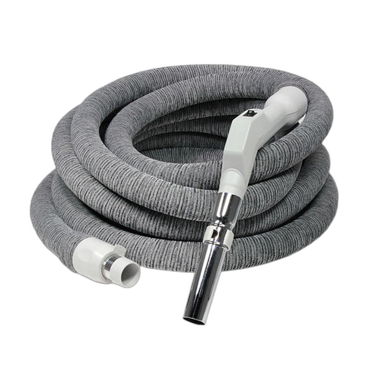 30 ft Low Voltage Central Vacuum Hose with Pre-Assembled Hose Sock