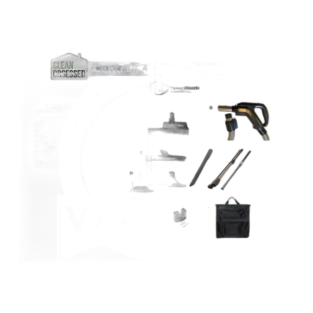 Clean Obsessed PSB30D15 SEBO Central Vac Kit, 30' Direct-Connect, 15" Black