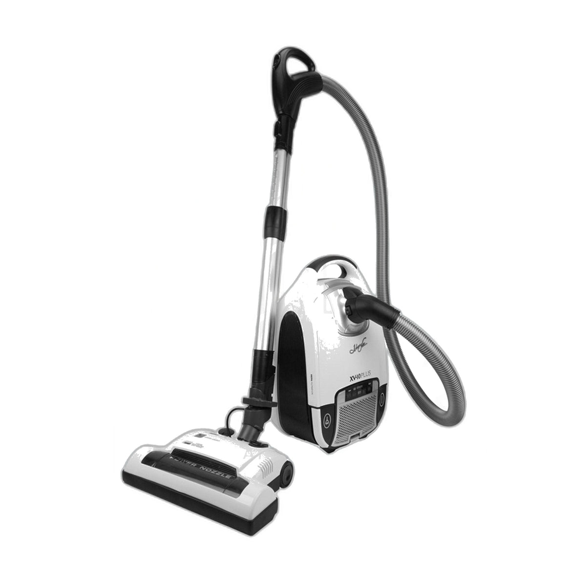 Johnny Vac XV10Plus White Canister Vacuum with Electric Power Nozzle