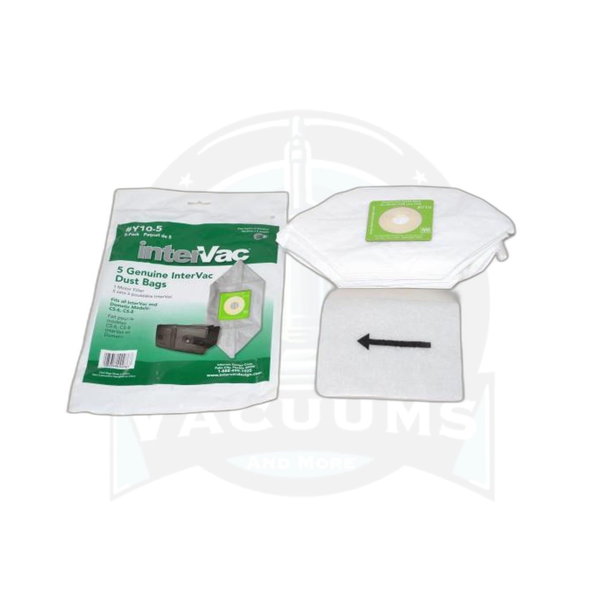 Intervac Compact Paper Bags - CS6, CS8, 5 Pack - Intervac