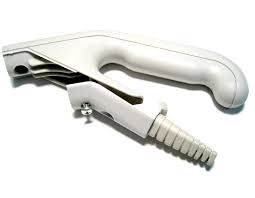 Handle Grip, with cover, grommet, and screw, for 370 series (light gray) - SEBO