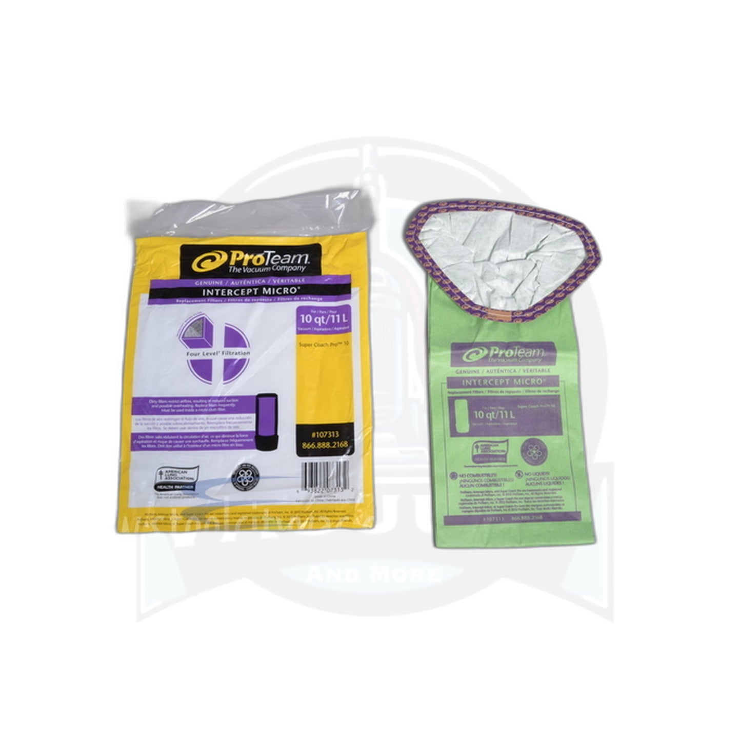 ProTeam Paper Bags - Super Coach Pro 10, 10 Pack, Heart-Shaped Collar - ProTeam