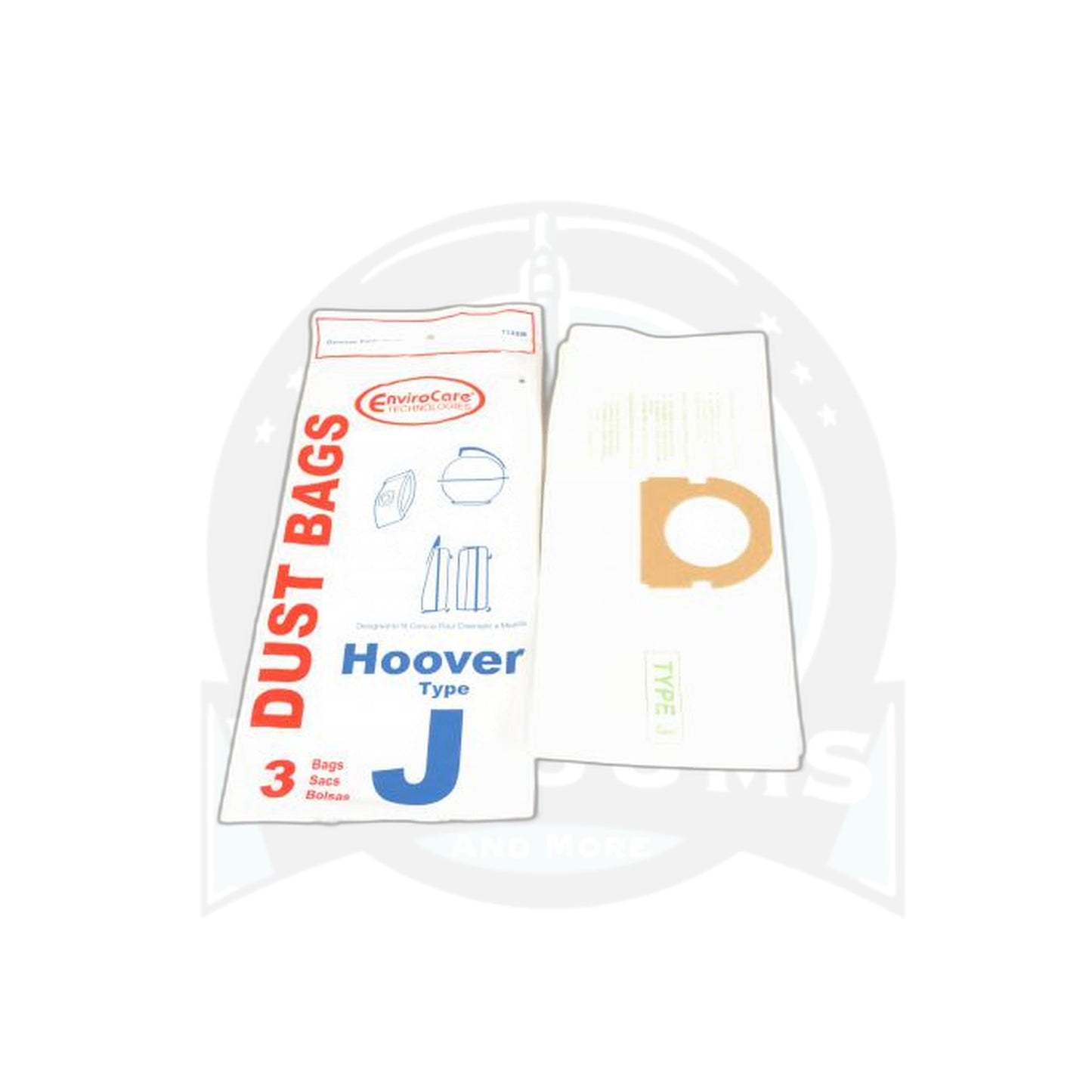 Hoover Style J Canister Vacuum Bags - 4 Pack - Hoover
