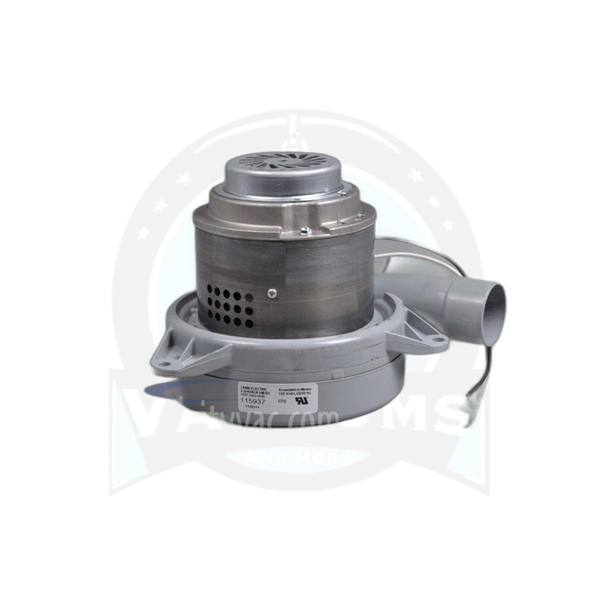 Ametek Motor - 7.2" Diameter, 2-Fan Bypass, Steamer Type - Vacuums and More