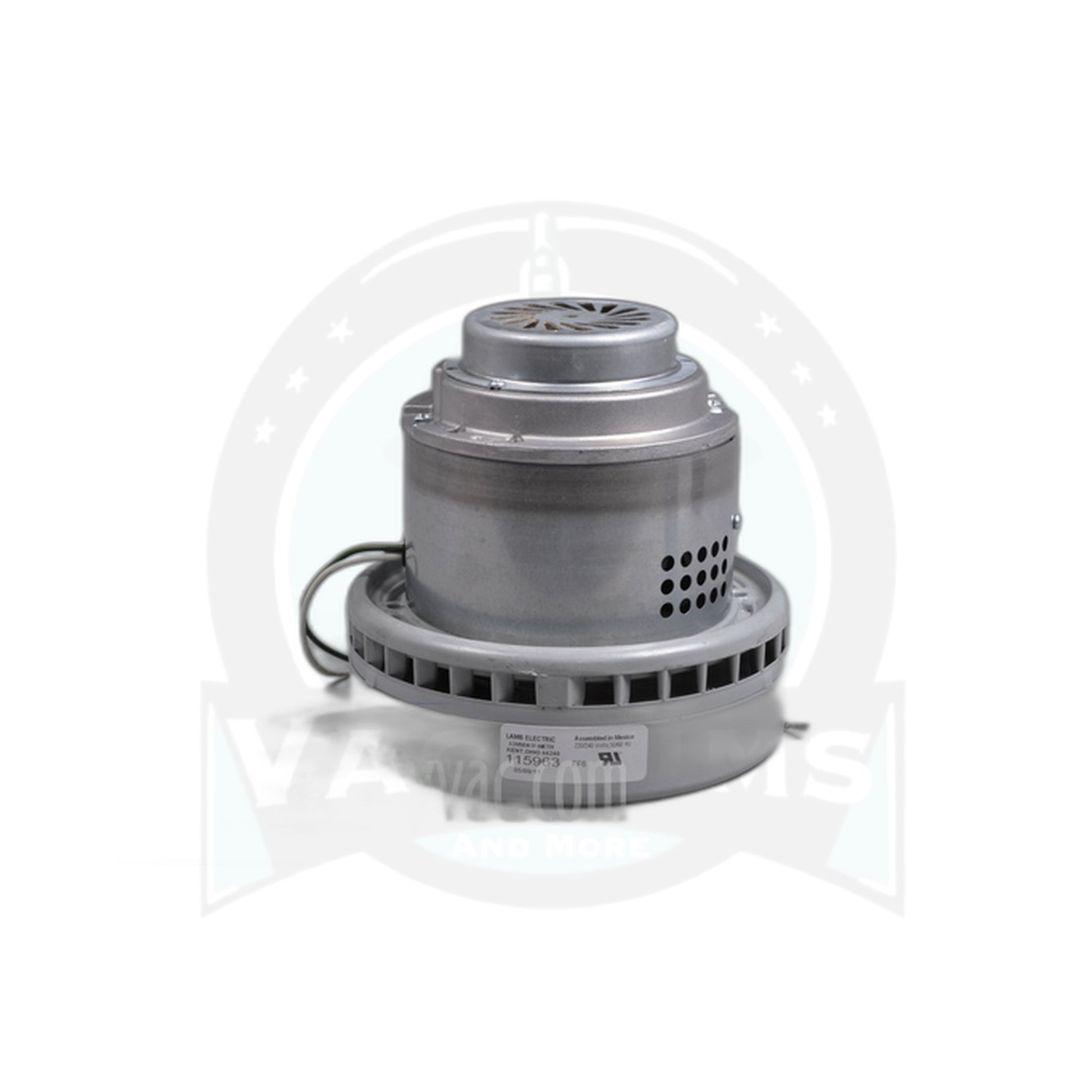 Ametek Motor - 7.2" Diameter, 2-Fan Bypass, 220V with Sealed Bearings - Vacuums and More