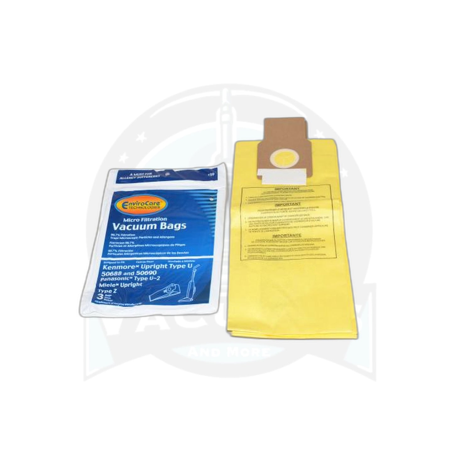 Upright Paper Bags - Kenmore 5068 - 3 Pack - Type U - Kenmore