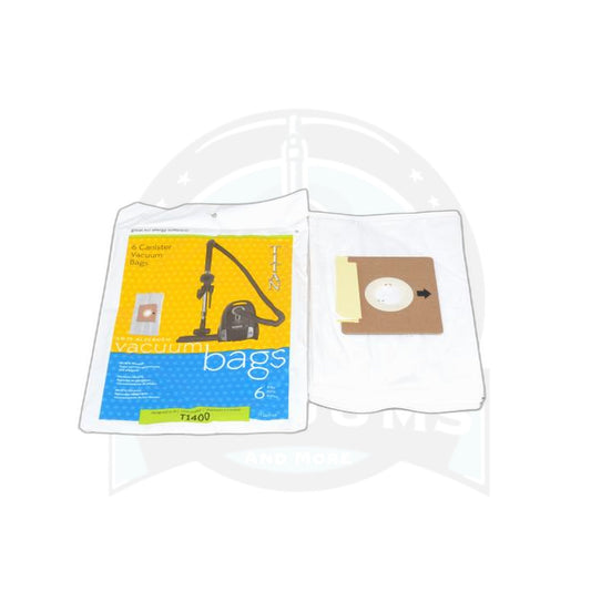 Titan T1400 Canister Allergen Paper Bags - 6 Pack - Titan