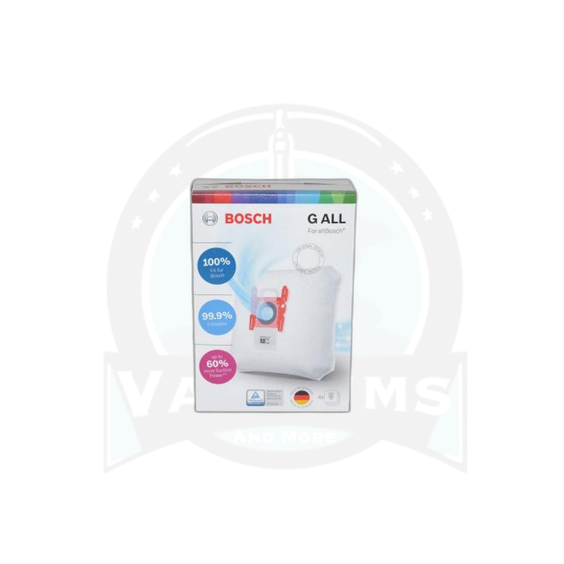 Bosch Type G Paper Bags - Compact Canister, 4-Pack - Bosch