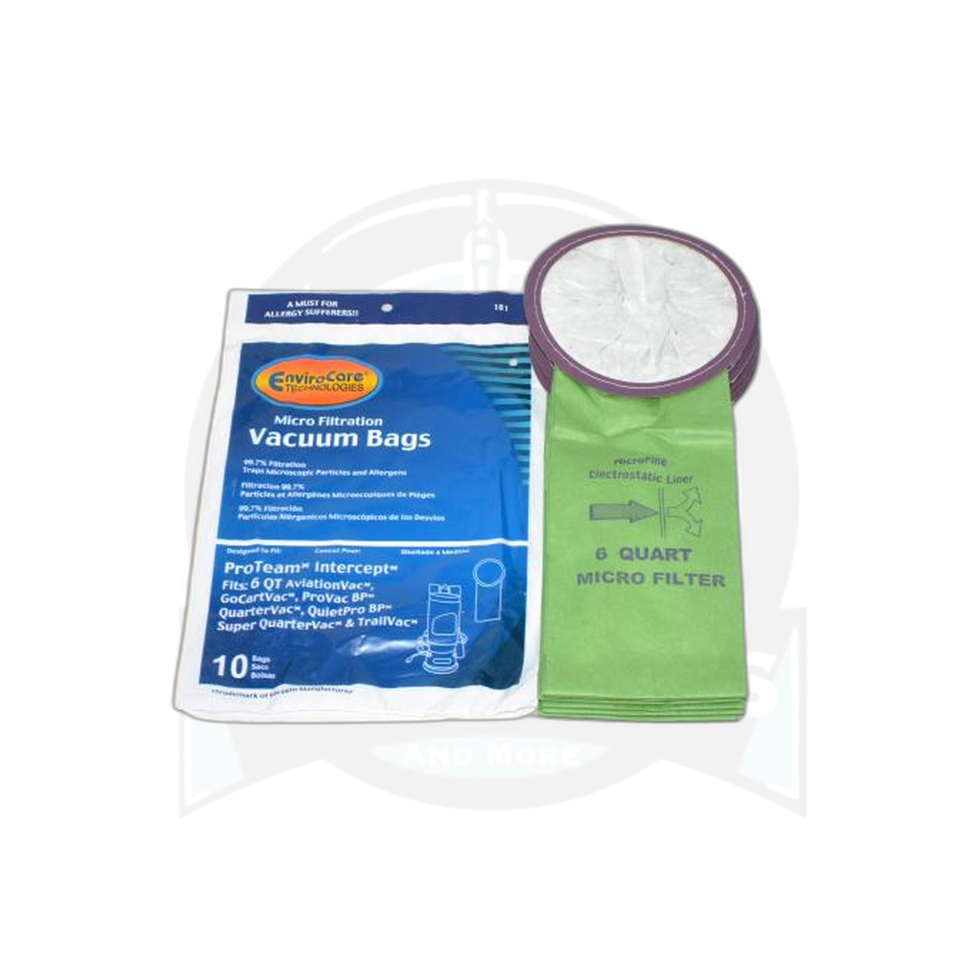 Backpack Paper Bags - ProTeam, 10 Pack, 6 Quart - ProTeam