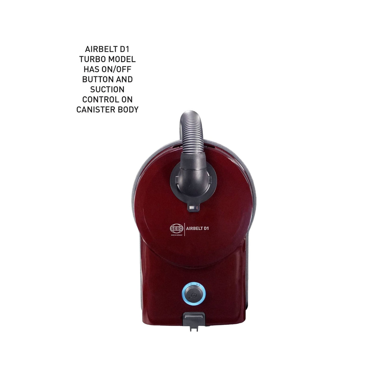 SEBO ET-1 Power Head without On/Off Switch for AIRBELT D4, E3 and K3 — Black