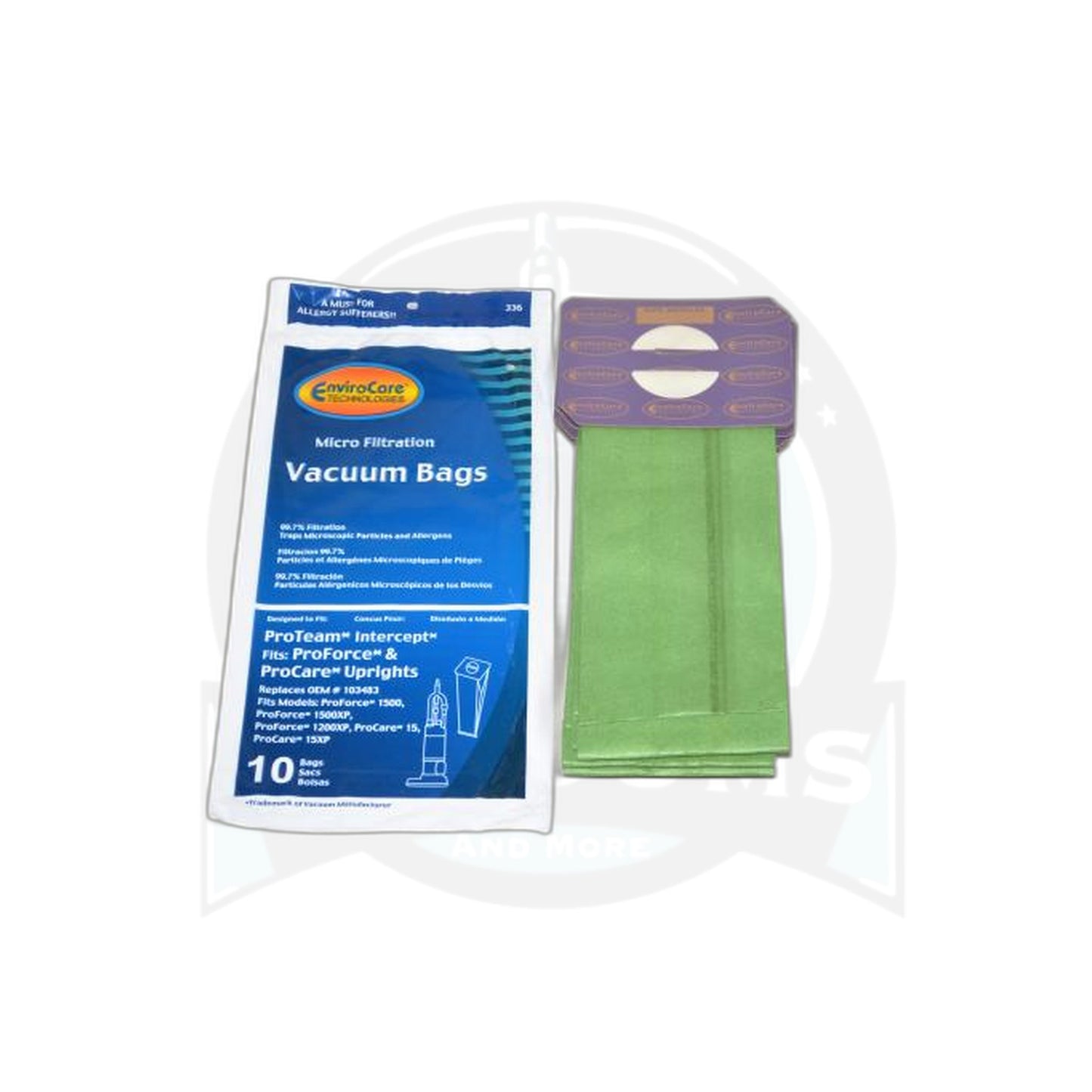 ProTeam 1200/1500 Series Upright Paper Bags - 10 Pack - ProTeam