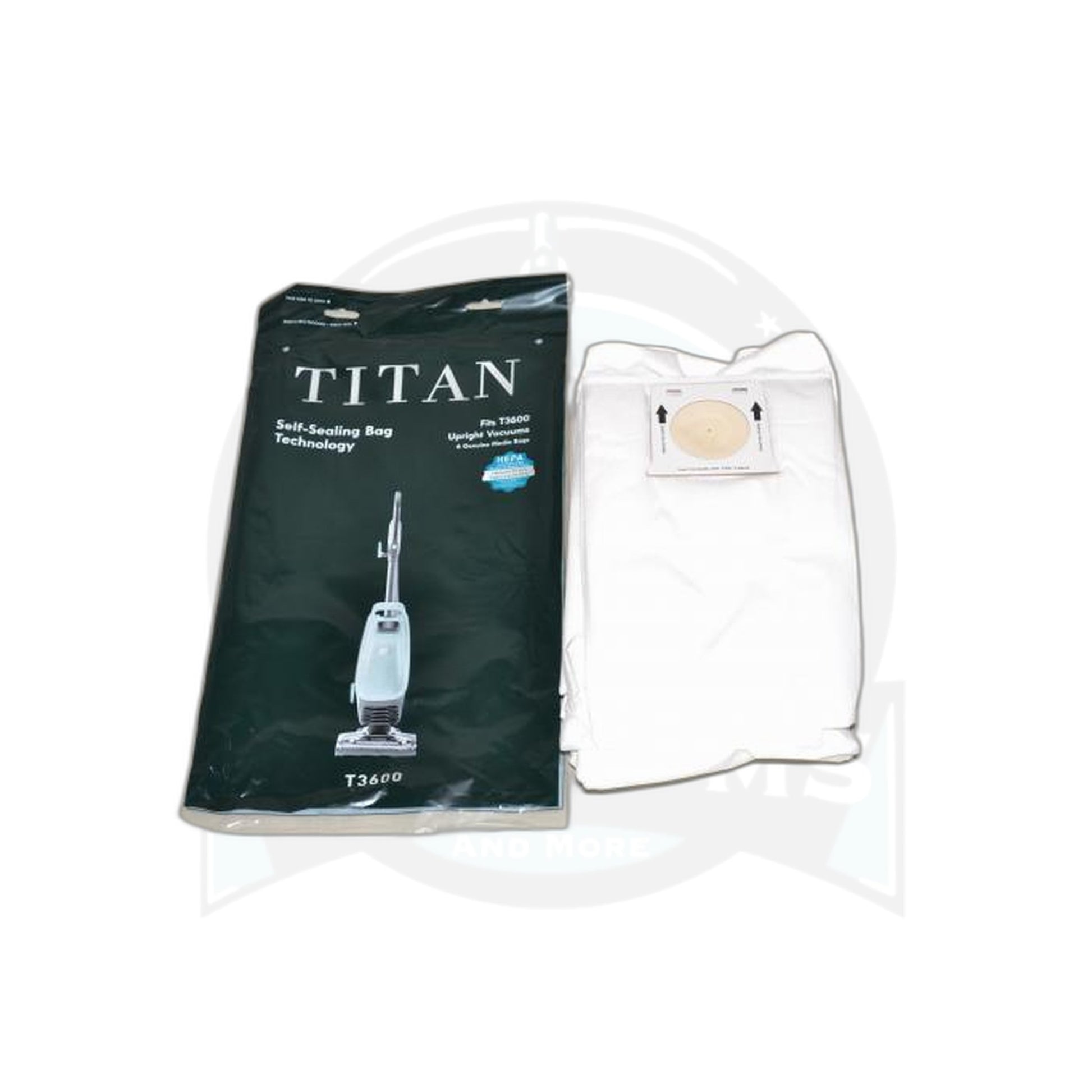 Titan HEPA Vacuum Bags - T3600 Swivel Lift Off, 6-Pack (Self-Sealing) - Titan