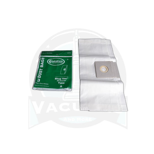 Shop-Vac Type A Replacement Paper Bags - 3 Pack, 1.5 Gallon - Vacuums and More