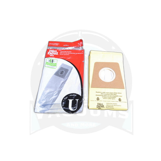 Dirt Devil U Micro Upright Paper Bags - 3 Pack - Dirt Devil