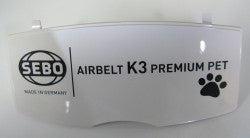 Exhaust Filter Cover, for K3 (white/dark gray print) - SEBO