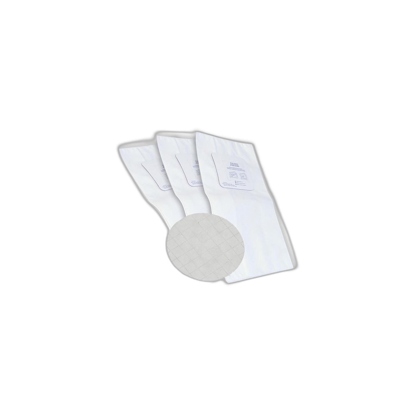 Trovac Heavy-Duty Electrostatic Central Vacuum Bags, Set of 3 with Round Filter
