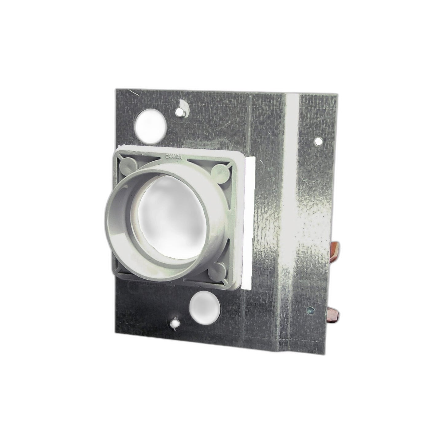 Metal Mounting Plate and Flange for Central Vacuum Pipe