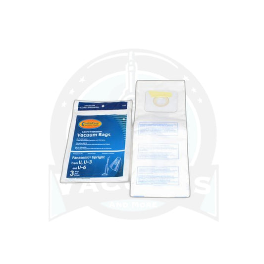 Micro Upright Paper Bags - Panasonic U-3/U-6 - 3 Pack