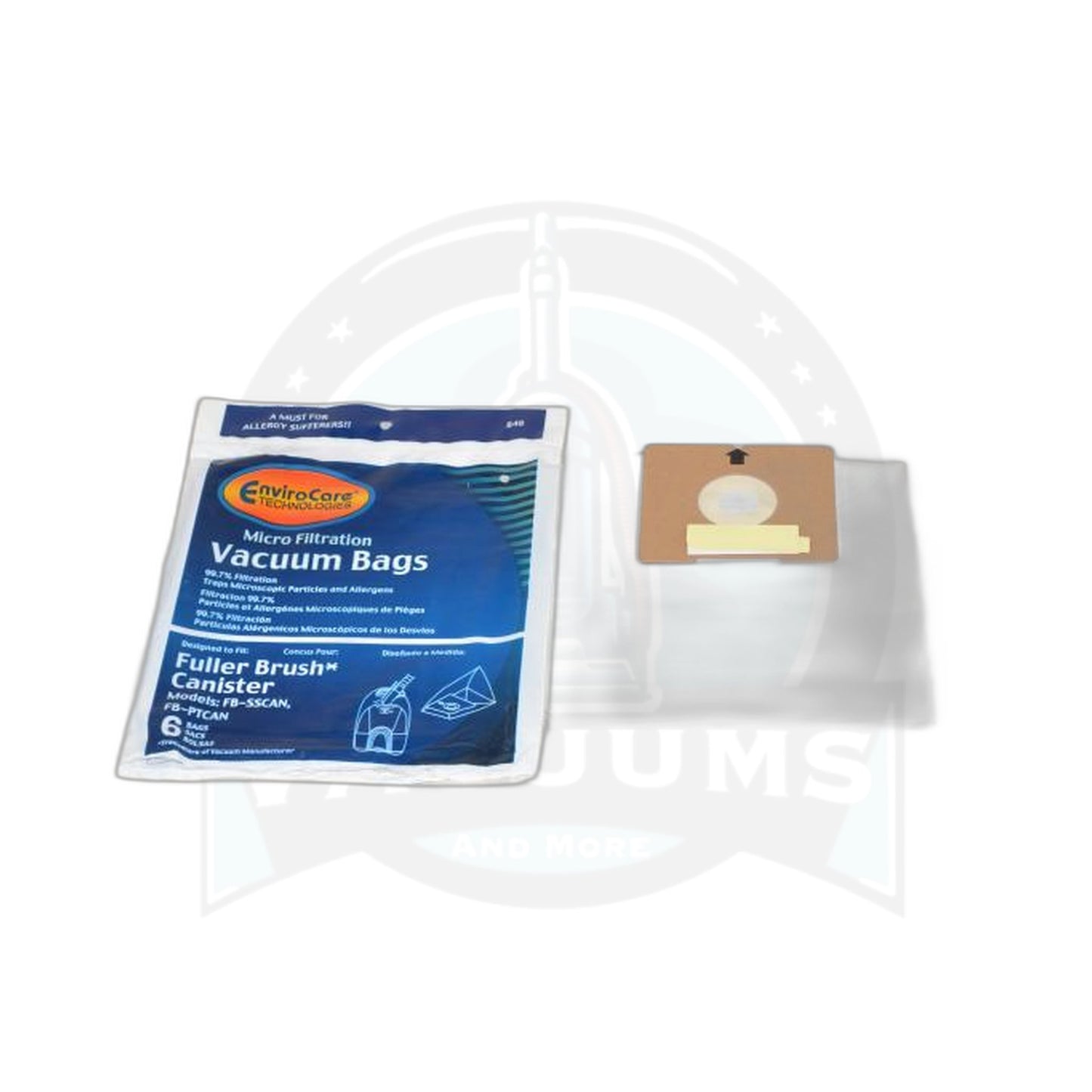Fuller Brush Canister Replacement Bags - FB-SSCAN, FB-PTCAN, FB-PT2, 6 Pack - Simplicity