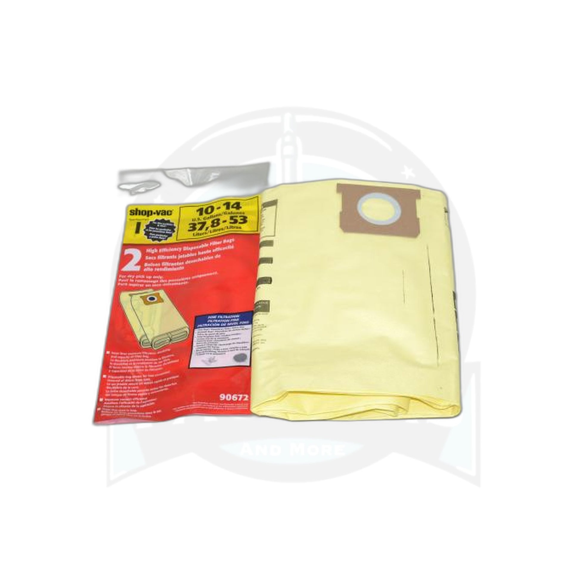 Shop-Vac Type I High Efficiency Drywall Paper Bags - 10-14 Gallon, 2 Pack - ShopVac