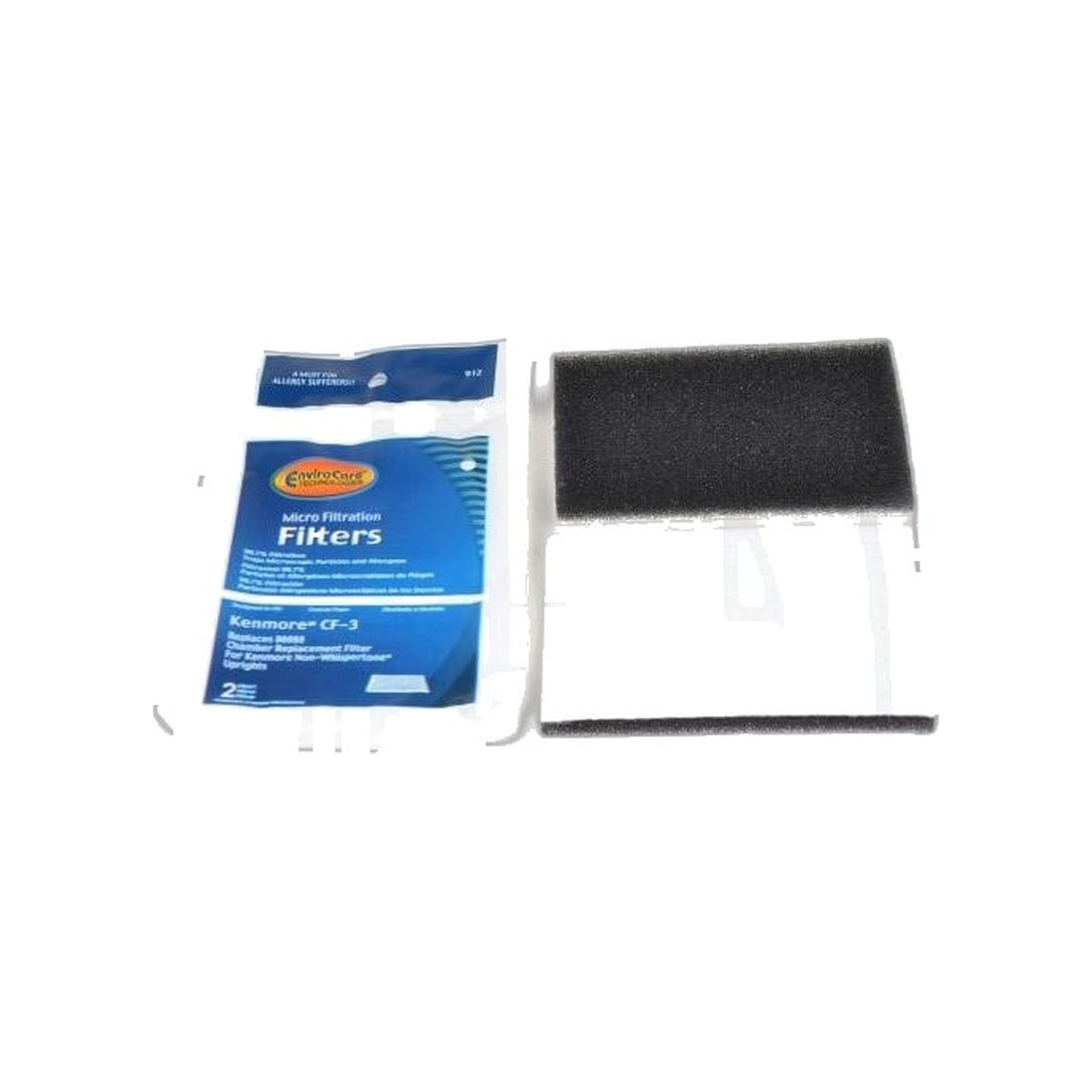 Kenmore CF-3 Upright Vacuum Foam Filter, 2-Pack