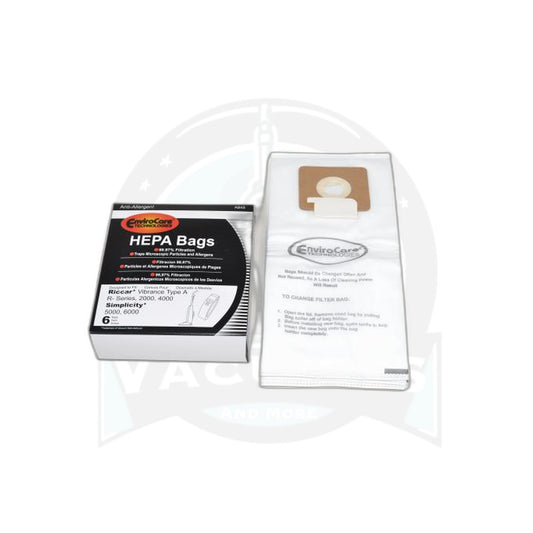 Fuller Brush Upright Allergen Cloth Bags - 6 Pack - Riccar