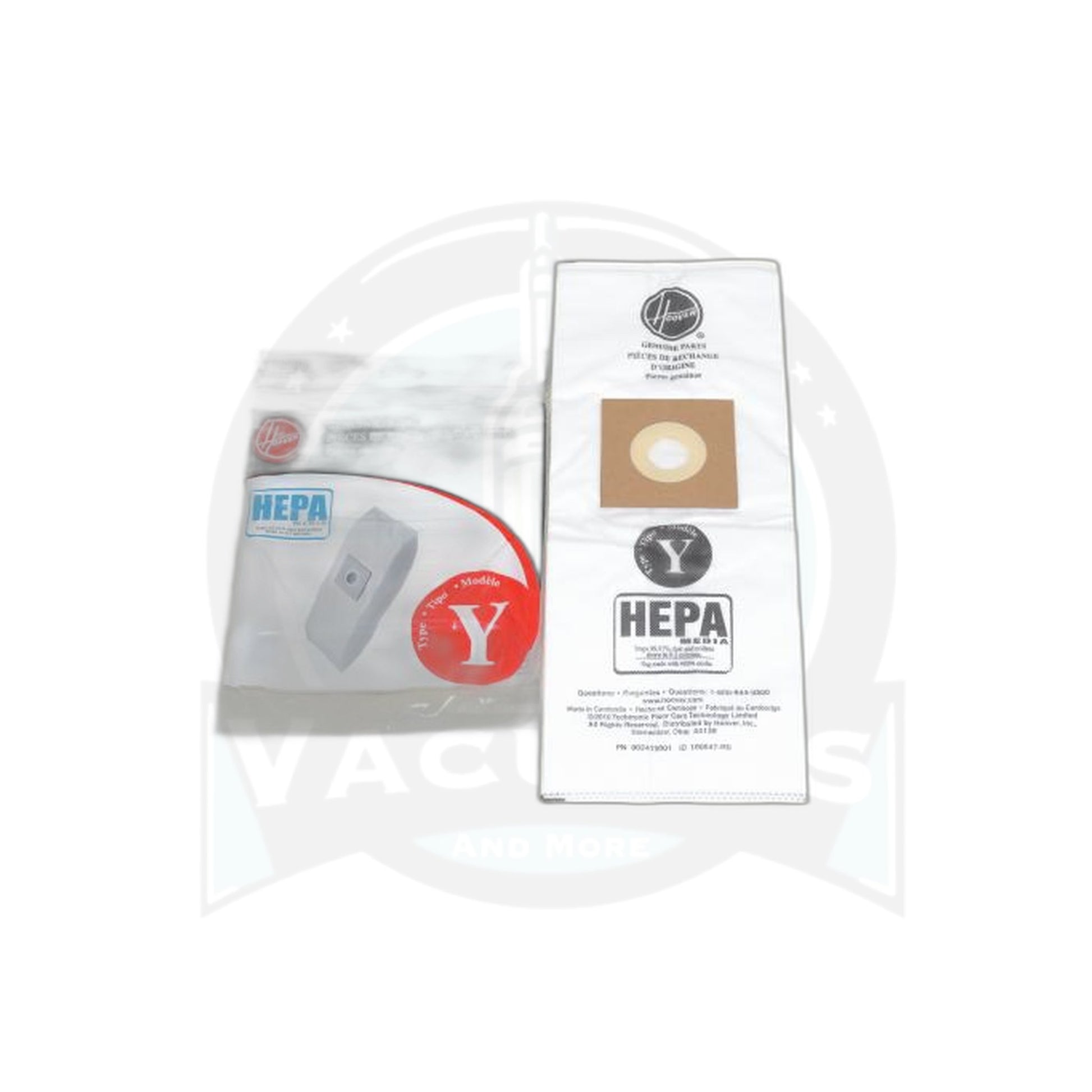 Hoover Y HEPA Paper Bags - 2 Pack - Pleated Windtunnel & T2 Series - Hoover
