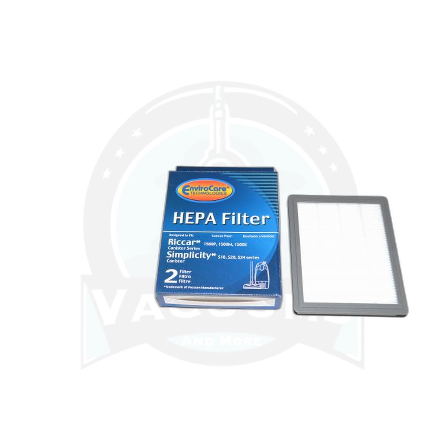 Riccar/Simplicity HEPA and Secondary Filter Set for 1500 Series Canisters - Riccar
