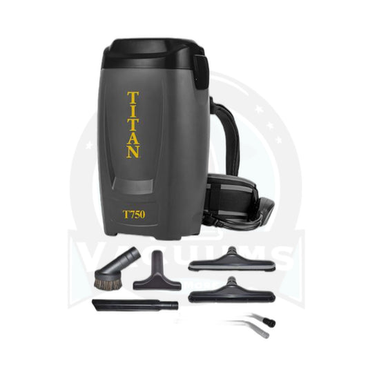 Titan T750 Corded Backpack Vacuum - 6 Qt with Deluxe Tools - Titan