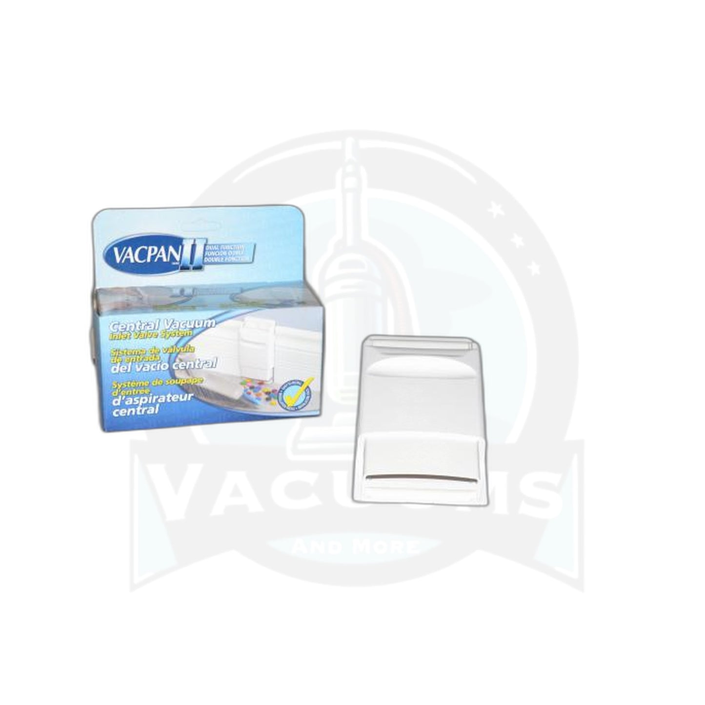 Vacuum Pan 2 - Baseboard Mount CV Inlet, White - Vacuums and More