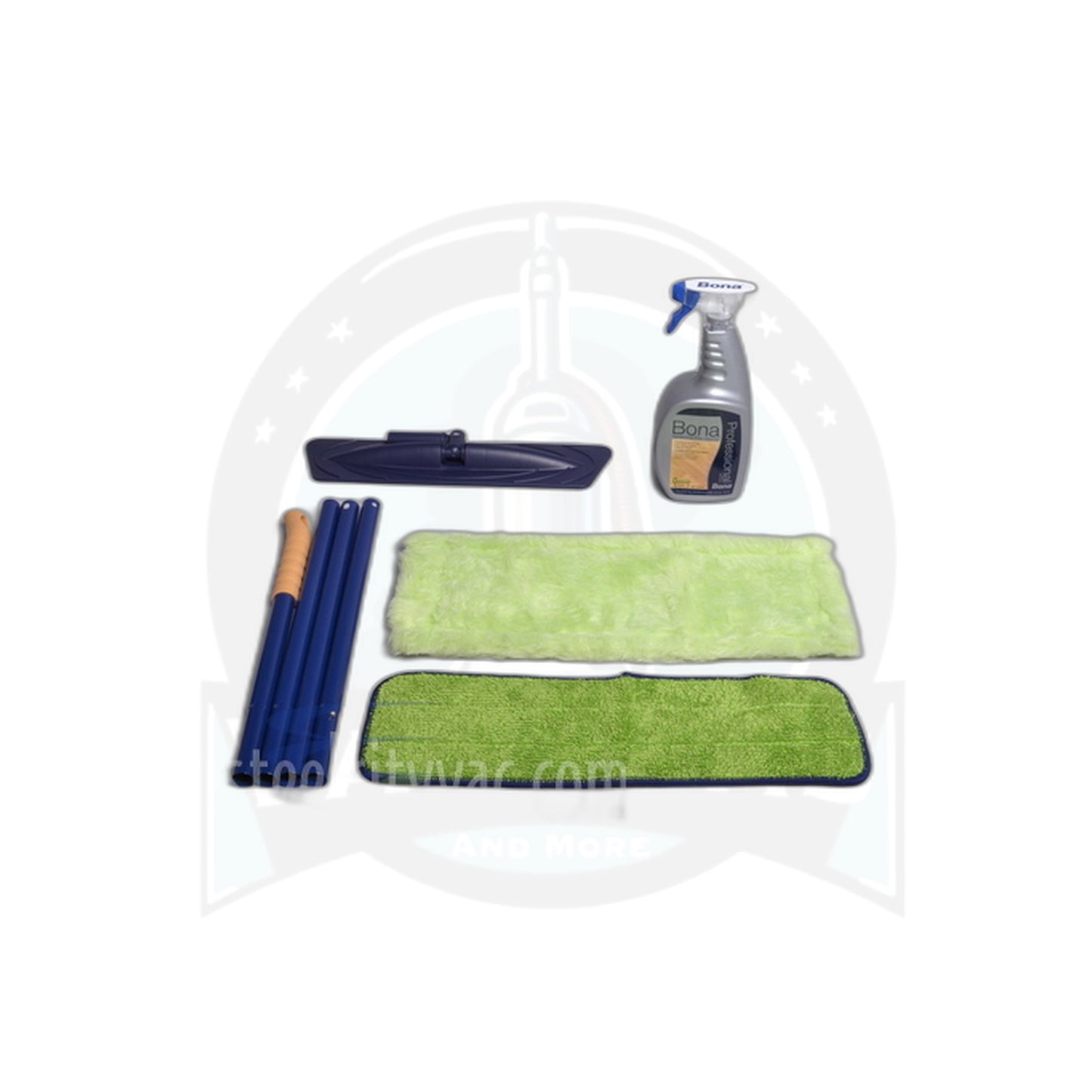 Bona Professional Hardwood Mop Kit - 15" with Clean Pad, Dust Pad & 32oz Spray - Bona