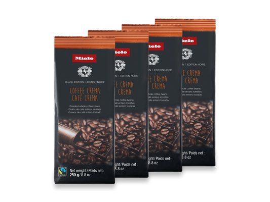 Miele Black Edition Café Crema whole coffee beans, four 250 g bags, 12792180