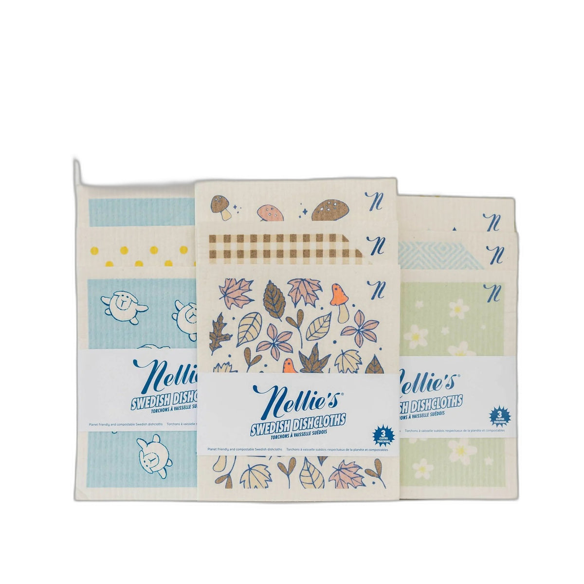 Nellie's Swedish Dish Cloths 3-Pack, Fall