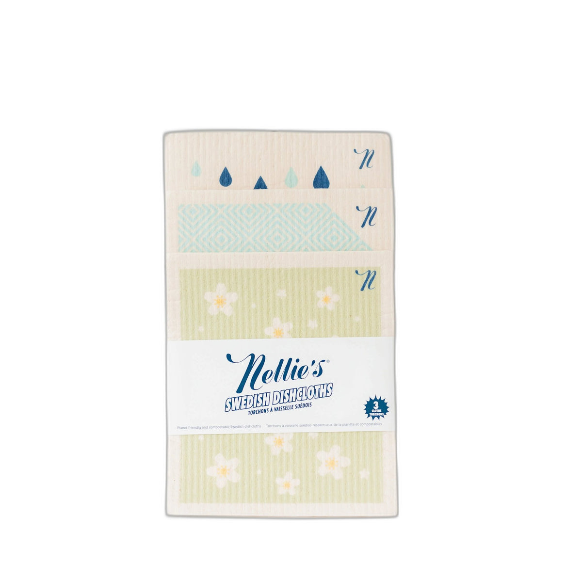 Nellie's Swedish Dish Cloths 3-Pack, Spring