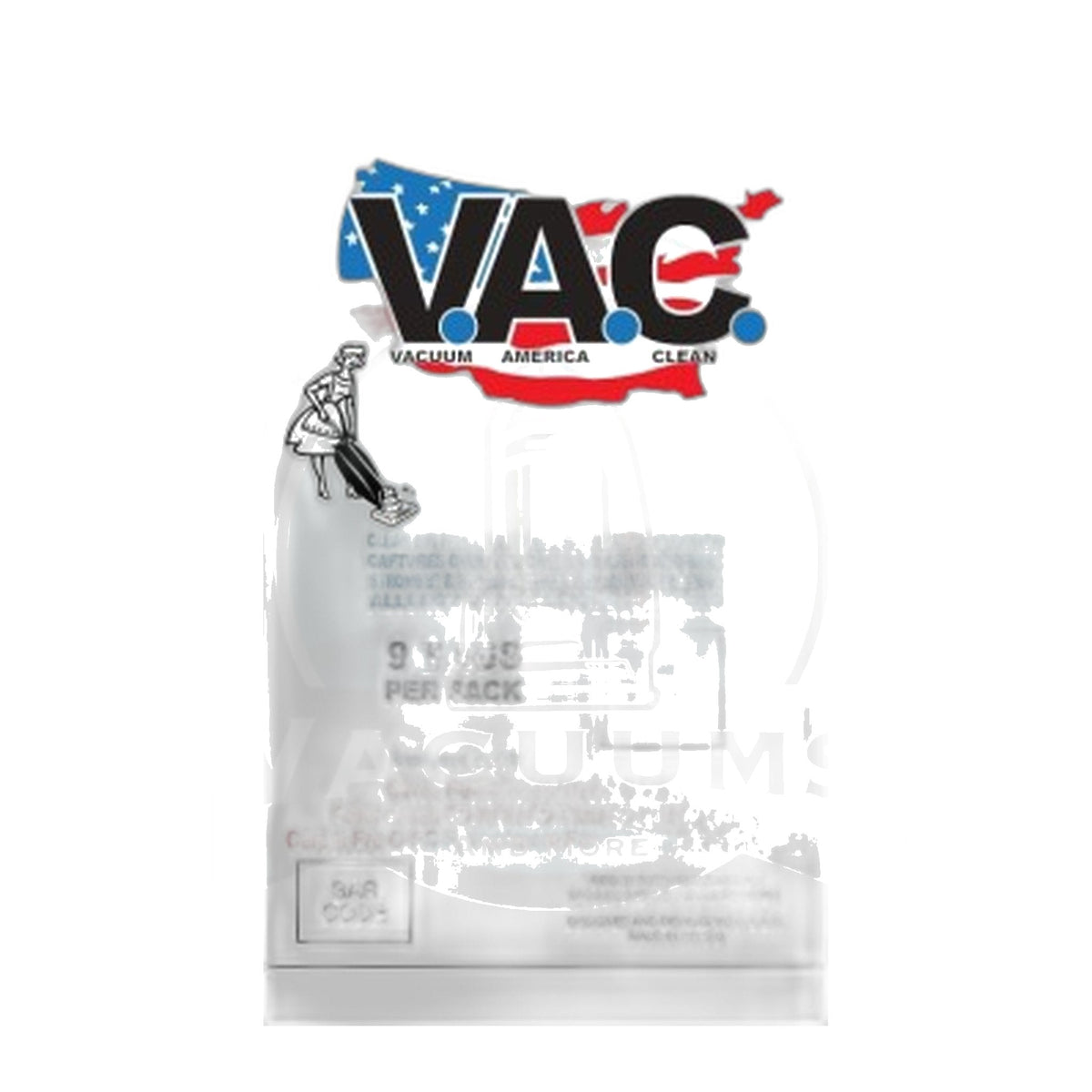 Perfect V.A.C. HEPA Filter Bags for Vapamore MR-500, Cirrus VC439, Johnny Vac XV10, 9-Pack